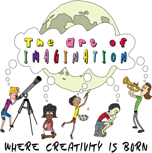 The Art Of Imagination - Cartoon (489x500), Png Download