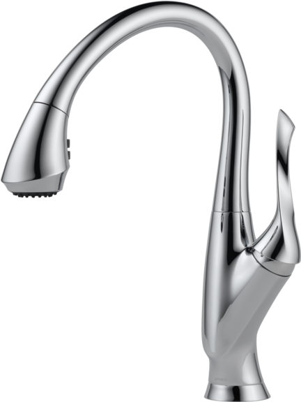 Single Handle Pull-down Kitchen Faucet - Brizo 63052lf Belo Pull-down Kitchen Faucet Et Kitchen (600x600), Png Download