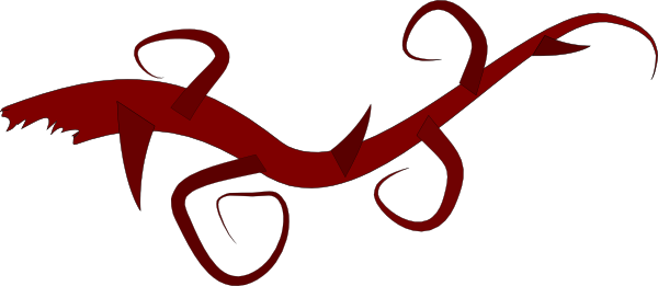 Thorny Branch - Clipart Thorn Png (600x261), Png Download