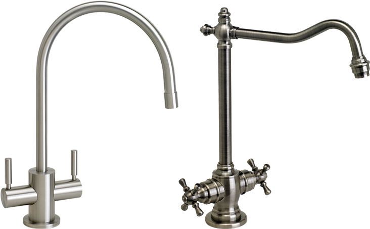 Waterstone Bar Sink Faucets - Waterstone 1400-hc-upb Parche Suite Unlacquered Polished (743x459), Png Download