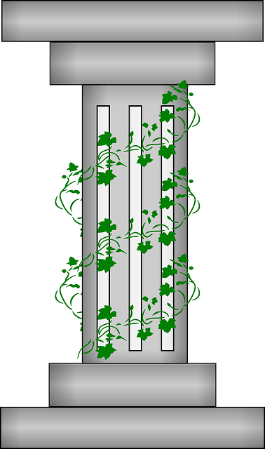 Cartoon, Plant, Vine, Column, Greek, Structure - Column Clip Art (378x640), Png Download