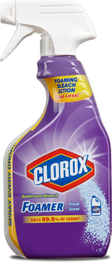 Clorox Bleach Foamer For The Bathroom Fresh Scent - Clorox Bleach Foamer For The Bathroom Spray, 30 Fluid (426x1000), Png Download