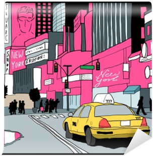 New York City Lights - New York Taxis Illustration (400x400), Png Download