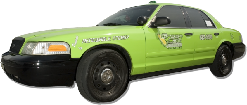 Green Cab Of Louisville - Taxicab (1170x458), Png Download