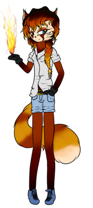 Feng Ref Sketch With Fire - Portable Network Graphics (295x479), Png Download