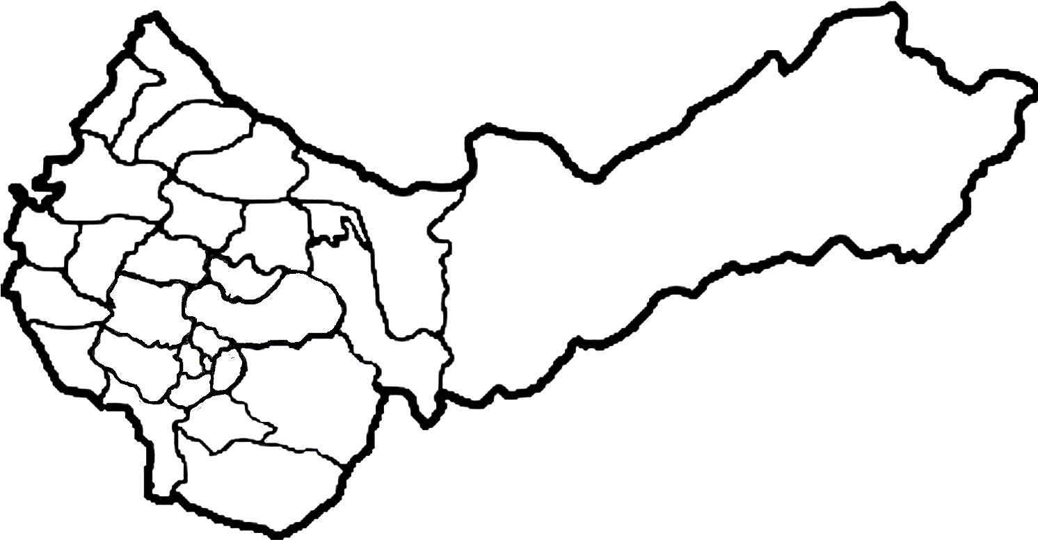 Taichung City Sketch - 台中 市 行政 區域 圖 空白 (1500x1049), Png Download