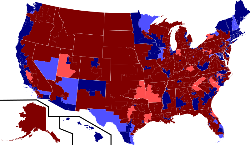Us House 2012 - 2016 House Elections (800x464), Png Download