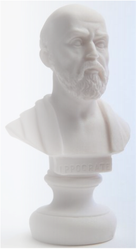 A Bust Of Hippocrates - God (269x489), Png Download
