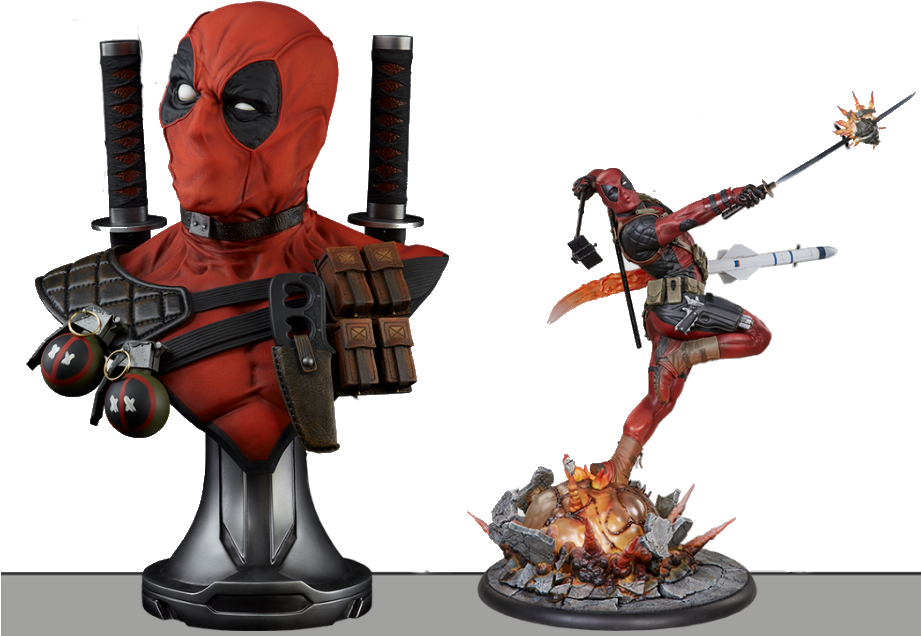 Sideshow Collectibles Deadpool Premium Format Statue - Sideshow Deadpool Bust (920x664), Png Download