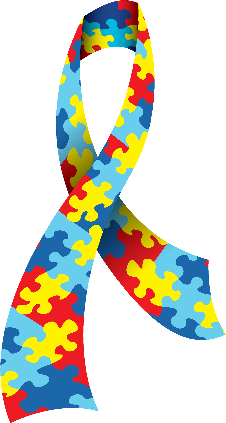 Autism Awareness Day Ribbon (1500x1941), Png Download