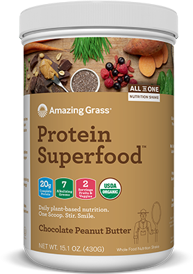 Amazing Grass Kimberton Whole Foods - Amazing Grass Peanut Butter Protein (375x400), Png Download
