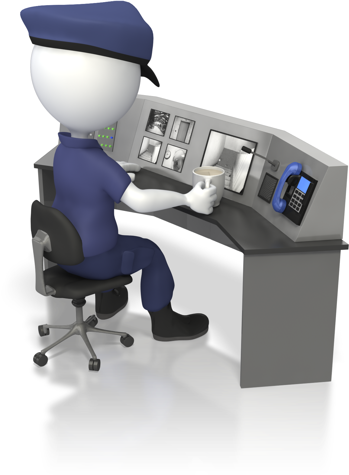 An International Hub For Professionals Coming Soon - 3d Man Security (1338x1600), Png Download