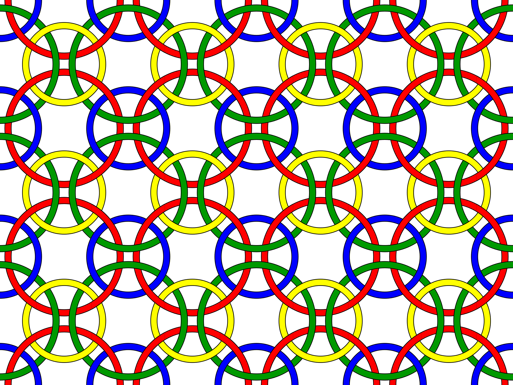 Open - Borromean Rings Five (2000x1500), Png Download