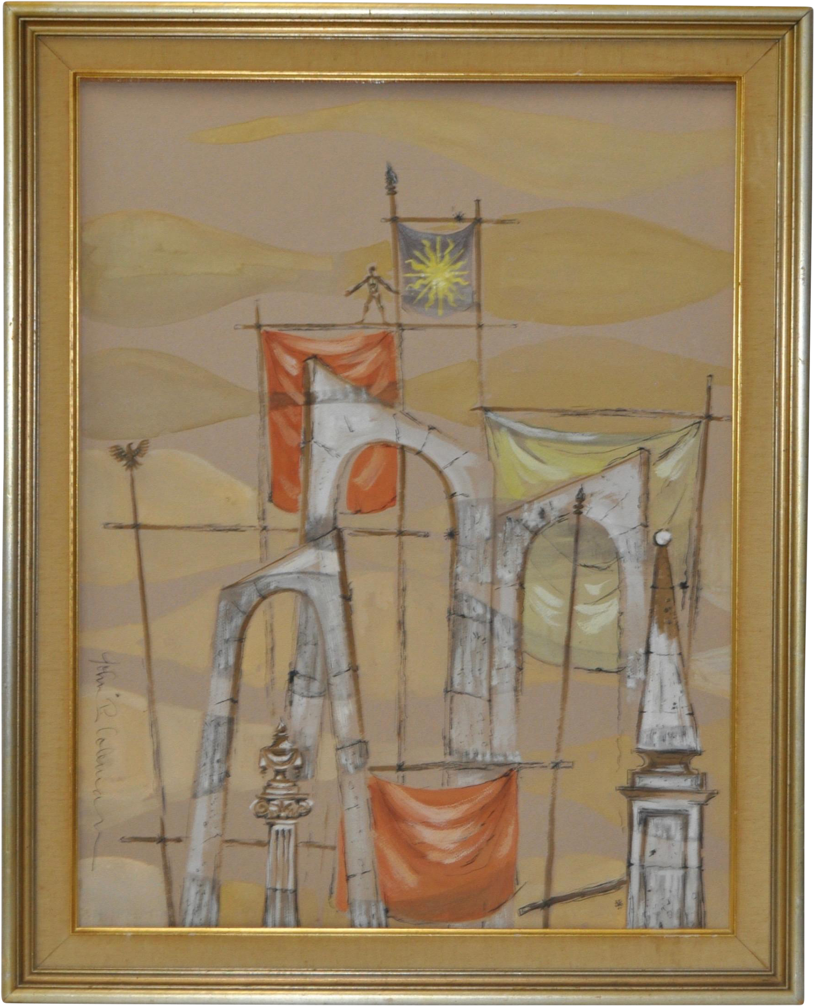 Mid Century Modern Watercolor C - Modern Art (2048x2048), Png Download