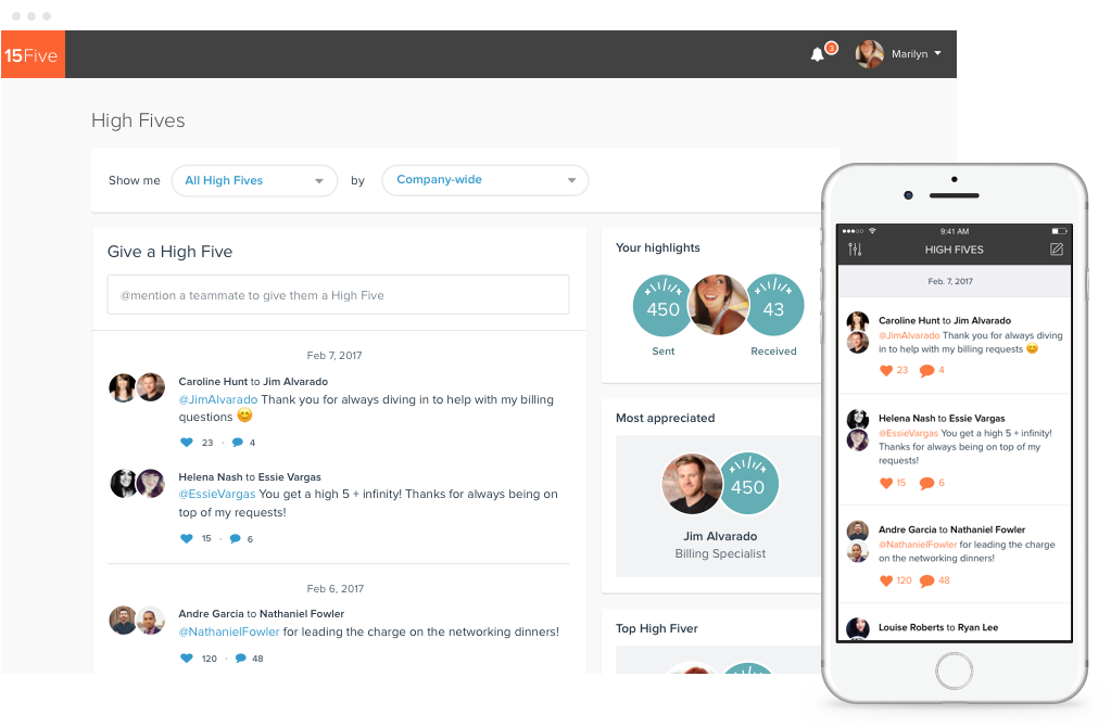 Peer Recognition - Employee Performance Management App (1170x705), Png Download