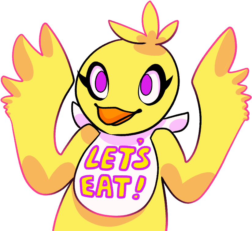 Lets Eat Five Nights At Freddy's 2 Pink Yellow Text - Unofficial Freddy Drawing Guide: How To Draw Your Favorite (862x757), Png Download