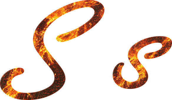 Letter, S, Fire, Embers, Lava, Font - Different Types Of Letter S (583x340), Png Download