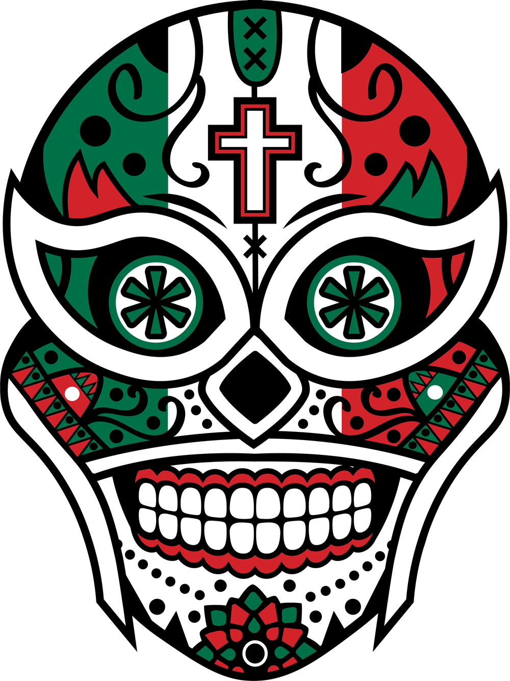 Combining Our Love Of Sugar Skulls And Luche Libre - Calavera (1000x1334), Png Download