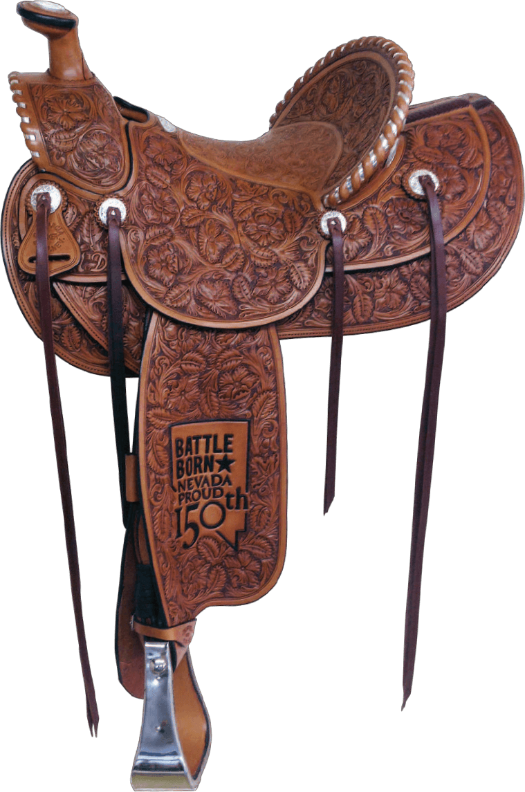 Nevada Sesquicentennial Saddle - Reinsman Trail Saddle (759x1145), Png Download