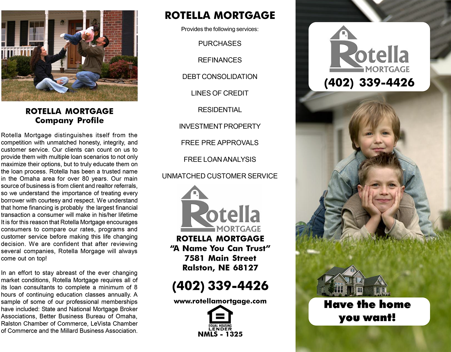 Rotella Mortgage Is An Equal Opportunity Housing Lender - Brochure (1500x1172), Png Download