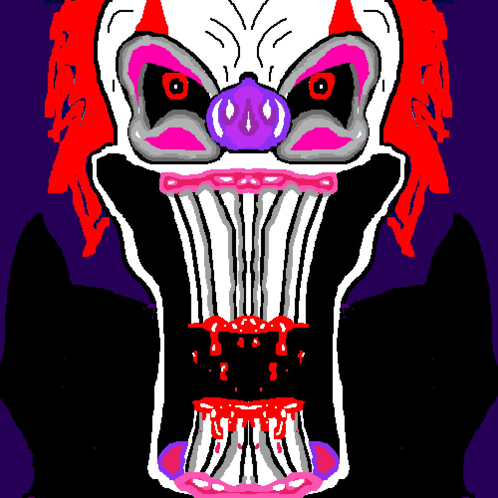 Killer Clown - Cartoon (1000x1000), Png Download