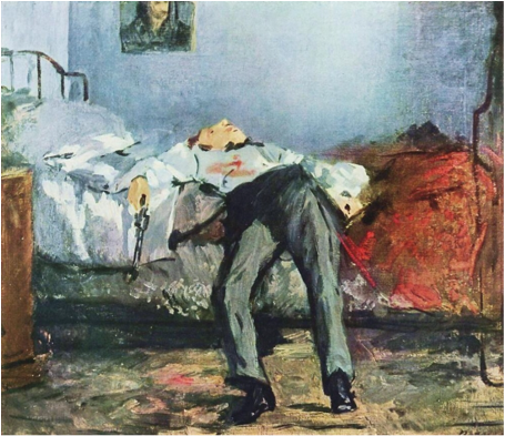 The Suicide By Edouard Manet - Edouard Manet (suicide) Art Poster Print 19 X 13in (548x434), Png Download