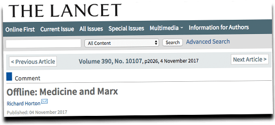 Check Out This Bizarre Piece Praising Karl Marx In - The Lancet (540x275), Png Download
