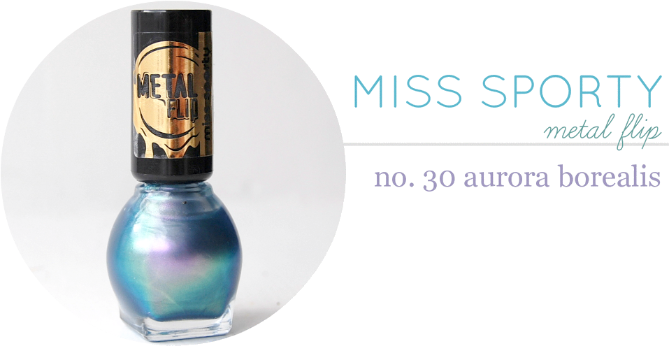 Miss Sporty Metal Flip 030 Aurora Borealis - Nail Polish (1000x527), Png Download