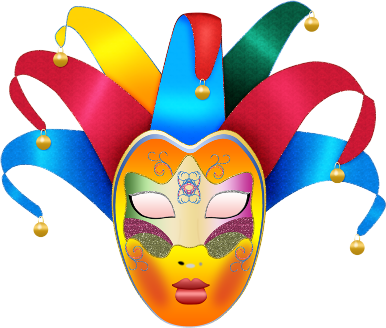 Colorful Festival Mask Png (900x758), Png Download