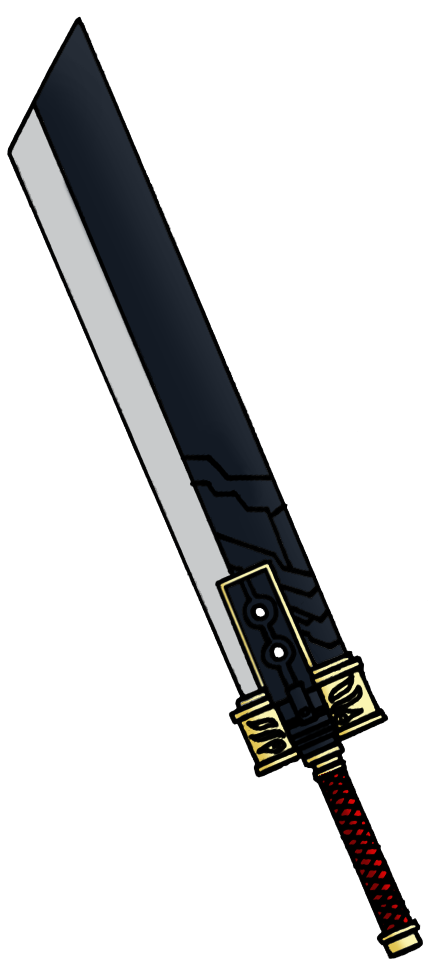 Buster Sword Png - Transparent Buster Sword Drawing (531x1004), Png Download