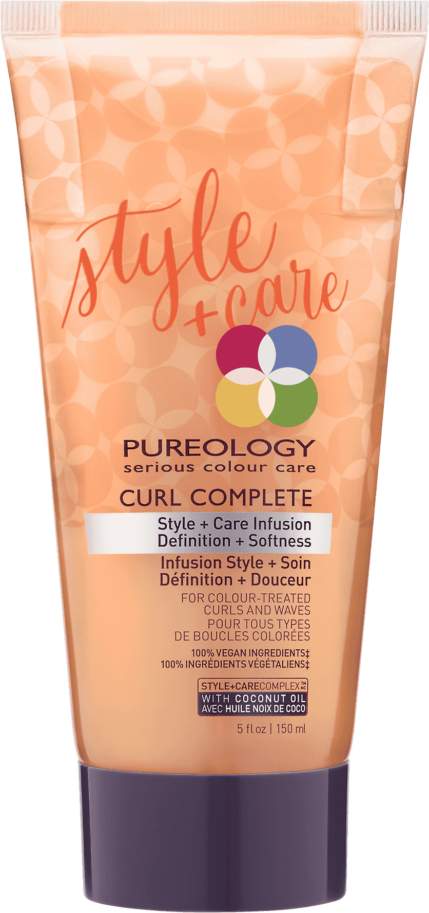 Curl Complete Style & Care Infusion Hair Gel For Curly - Pureology Pure Volume Style + Care Infusion 5oz (1536x1800), Png Download