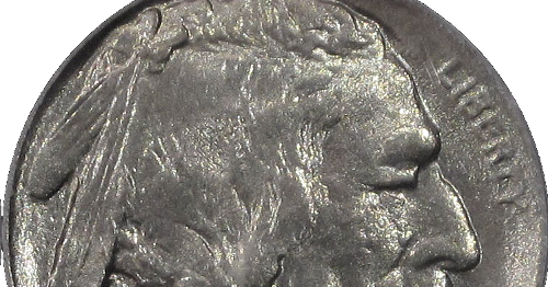 1913 Face Of Nickel - Buffalo Nickel (500x262), Png Download