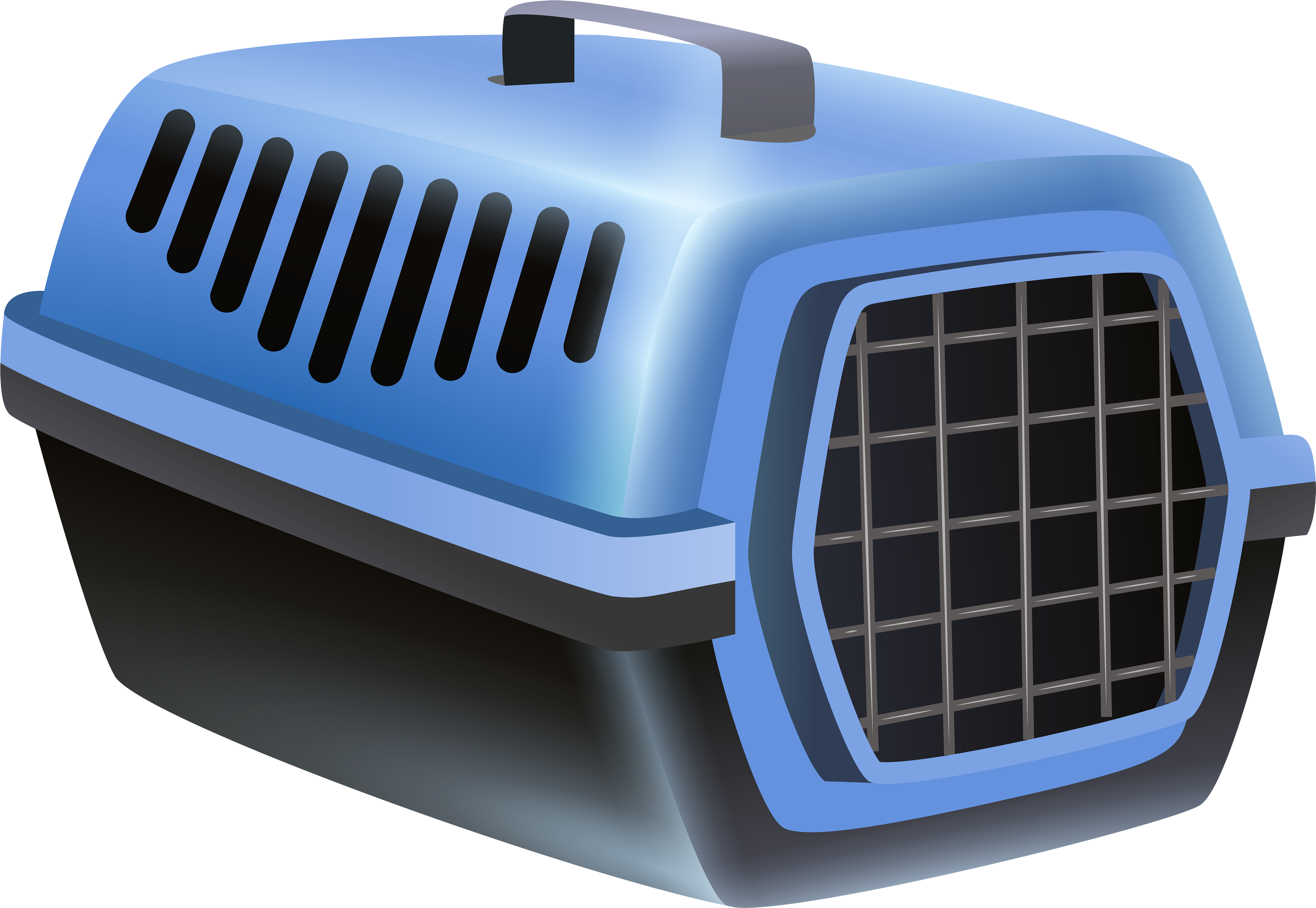 Pet Carrier Png Clip Art - Dog Crate Clipart Png (6000x4152), Png Download