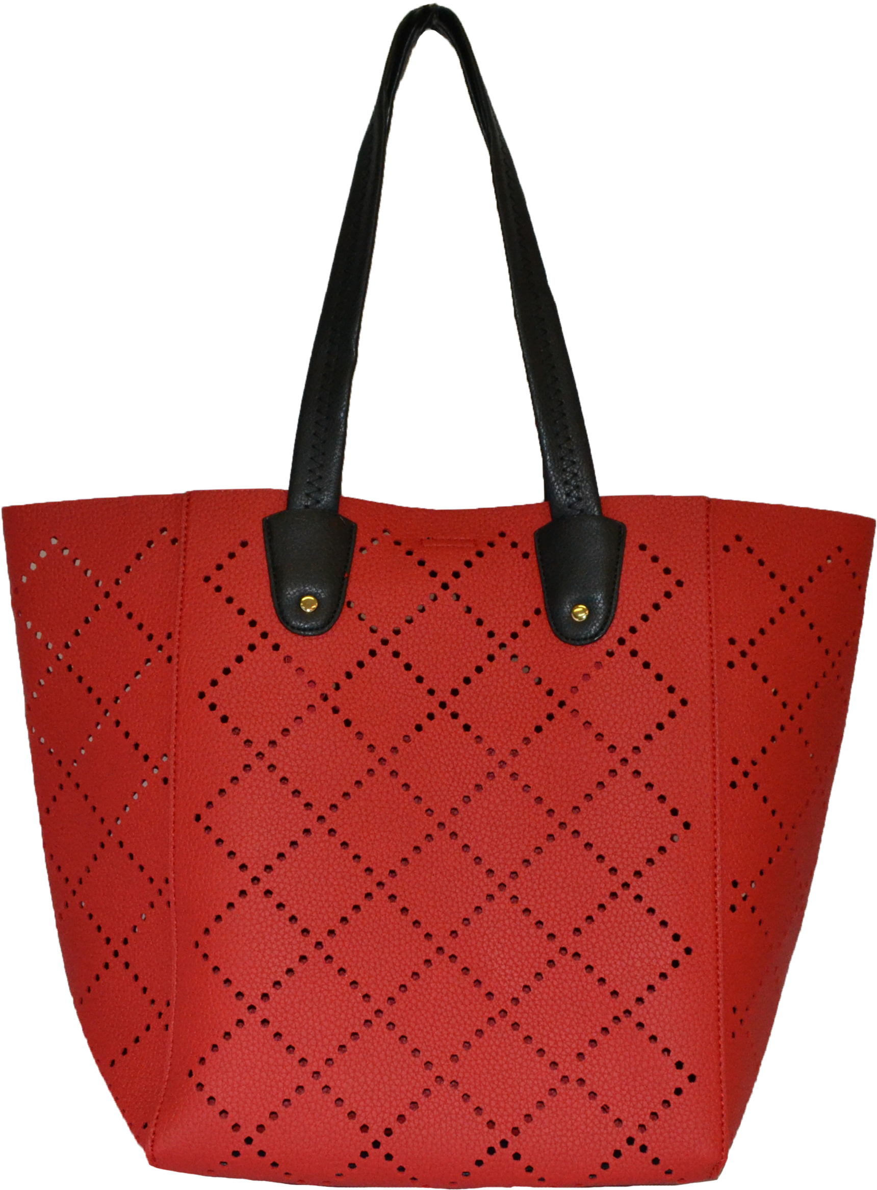 Mimosa- Womens Red Laser Cut Vegan Tote Bag - Handbag (2400x2400), Png Download