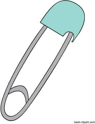 Safety Pin, Free Baby Shower Clip Art Image - Baby Shower (450x450), Png Download