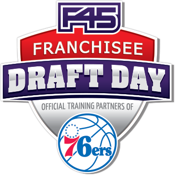 F45 Training Fitness Franchisee Draft Day - Fathead Philadelphia 76ers Teammate Logo, Multicolor (351x351), Png Download
