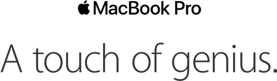 Macbook Pro Logo - Macbook Pro Logo Png (1212x300), Png Download