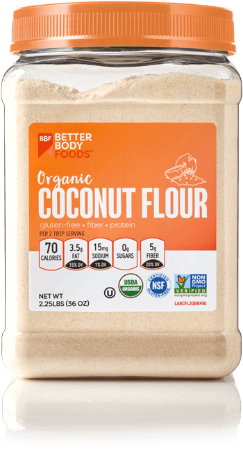 Organic Coconut Flour By Better Body Foods - Coconut Flour Walmart (457x650), Png Download