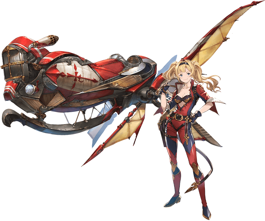 Crimson Spear Npc - Granblue Fantasy Graphic Archive Iii (960x800), Png Download