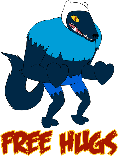 Hug Wolf - Adventure Time Hug Wolf Finn (576x713), Png Download