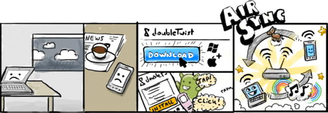 Airplay Streaming To Apple Tv Now Available To Android - Doubletwist (640x221), Png Download