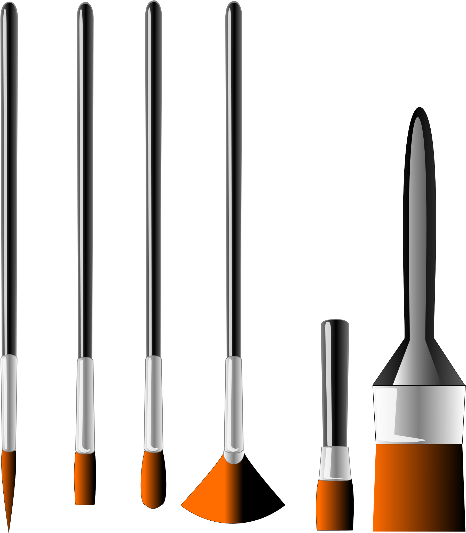 Open - Paint Brushes (2000x2088), Png Download