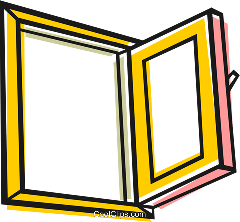 Open Window Royalty Free Vector Clip Art Illustration - Illustration (480x443), Png Download