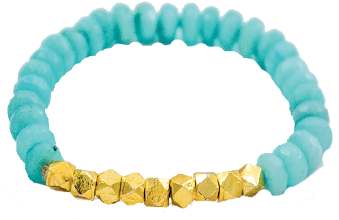 Gold Nugget Bead Bracelet - Bracelet (500x500), Png Download