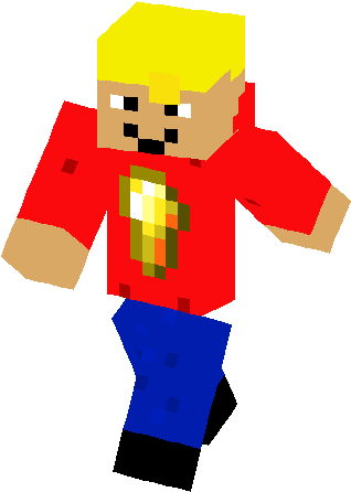 Gold Nugget Guy Skin - Dante Minecraft Skin (317x453), Png Download