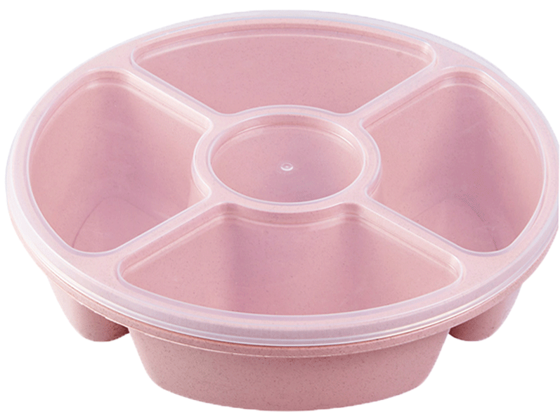 Wheat Straw Creative Candy Box Multi-grain Snack Plate - Lid (800x800), Png Download