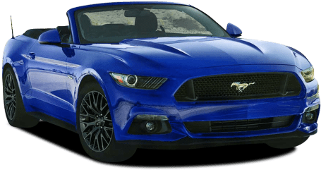 2018 Ford Mustang - 2018 Ford Mustang Convertible Blue (465x363), Png Download
