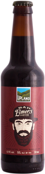 Bad Elmer's Porter - Upland Brewing Company (223x650), Png Download