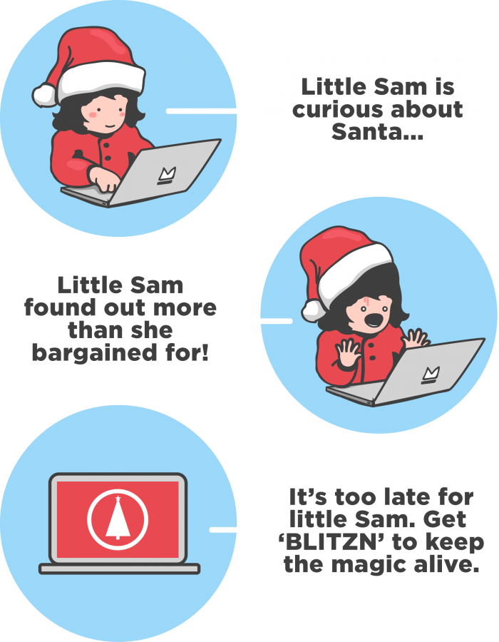 The Blitzn Extension By Studio Something Keeps Santa - Cartoon (700x900), Png Download