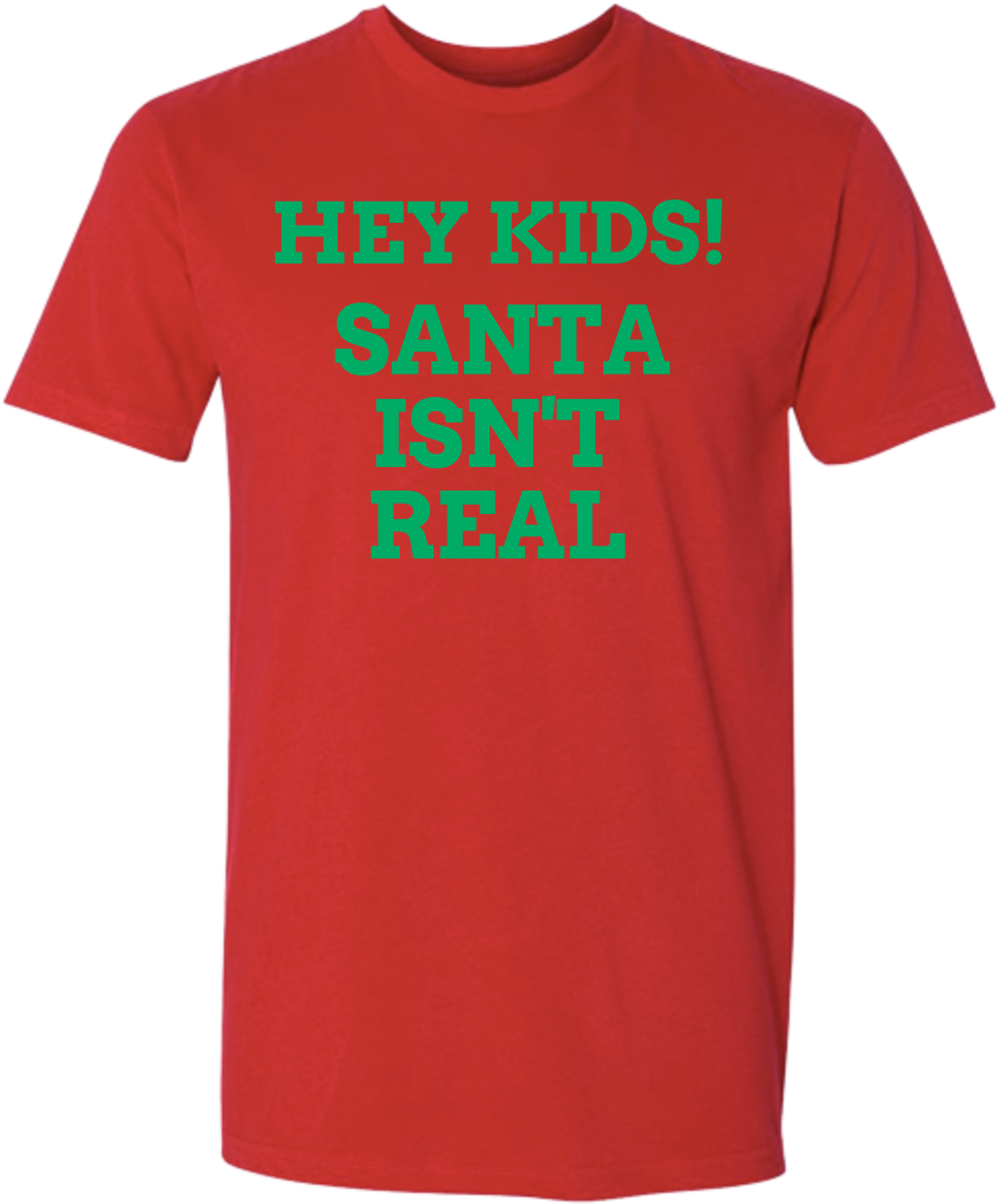 Santa Isn't Real T-shirt - Fly Fishing Heartbeat Shirt (1000x1456), Png Download